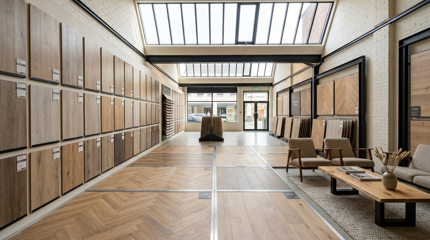 Interieur van onze showroom