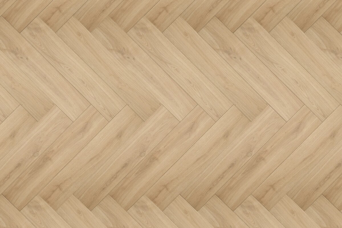 Walvisgraat PVC vloer in detail